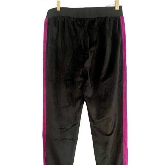 GoodTimesUSA Spot Jogger Pants Velvet black and purple size S sweatsuit bottom. - Picture 2 of 3